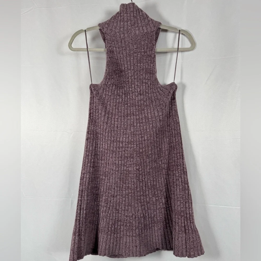 Free People Claude Mini Dress Pull On Oversized Turtleneck Soft‎ Stretch Knit M